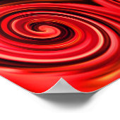 Abstracte kleuren voor rode en gele zwembroeken poster (Hoek)