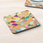 Abstracte Kleuren Zon Explosie Drankjes Onderzetter (Linkerzijde)