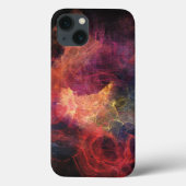Abstracte kleuren zwart-Oranje rood Case-Mate iPhone Case (Achterkant)