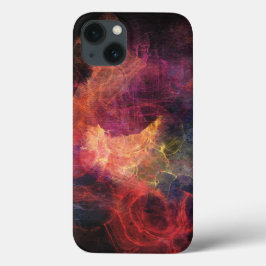 Abstracte kleuren zwart-Oranje rood Case-Mate iPhone Case