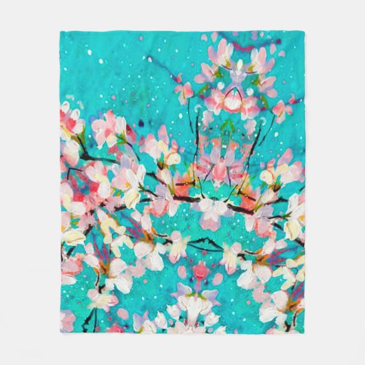 Abstracte kleurenachtergrond patroon fleece deken (Voorkant)