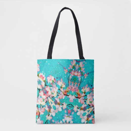 Abstracte kleurenachtergrond patroon tote bag (Voorkant)