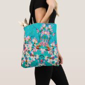 Abstracte kleurenachtergrond patroon tote bag (Dichtbij)