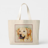 Abstracte kleurenafdrukken grote tote bag (Achterkant)