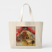 Abstracte kleurenafdrukken grote tote bag (Achterkant)