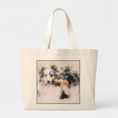 Abstracte kleurenafdrukken grote tote bag (Voorkant)