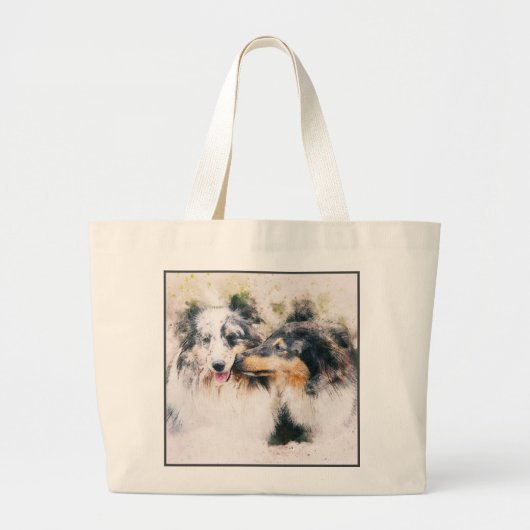 Abstracte kleurenafdrukken grote tote bag (Voorkant)