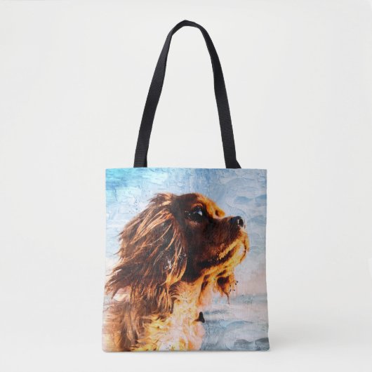 Abstracte kleurenafdrukken tote bag (Voorkant)