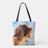 Abstracte kleurenafdrukken tote bag (Achterkant)