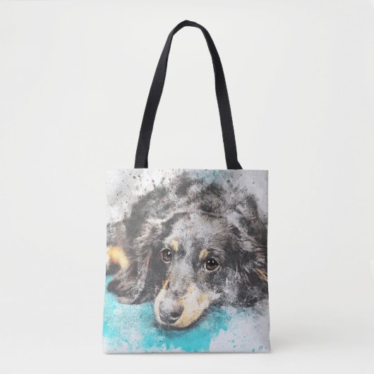 Abstracte kleurenafdrukken tote bag (Voorkant)