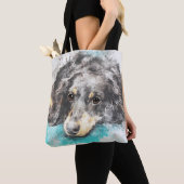 Abstracte kleurenafdrukken tote bag (Dichtbij)