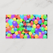 Abstracte kleurenballon visitekaartje (Achterkant)