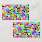 Abstracte kleurenballon visitekaartje (Voorkant / Achterkant)