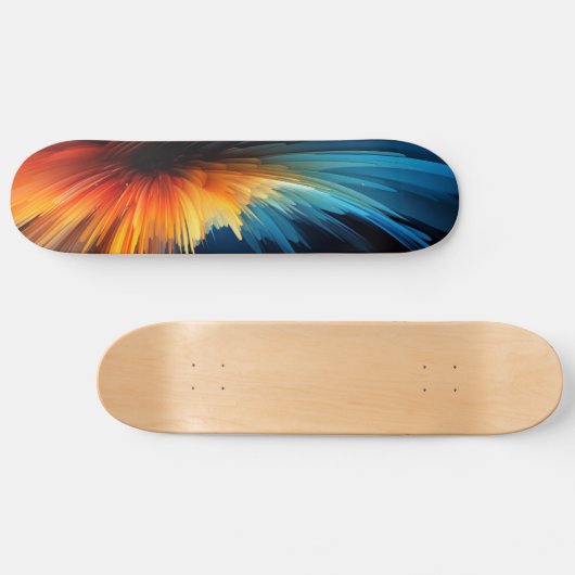 Abstracte kleurenbarst persoonlijk skateboard (Horizontaal)