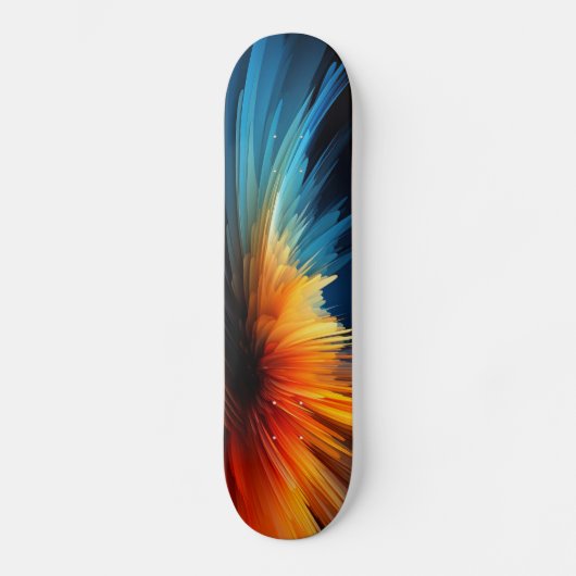 Abstracte kleurenbarst persoonlijk skateboard (Voorkant)