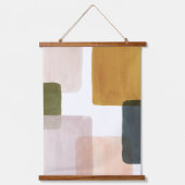 Abstracte kleurenblokken hangend wandkleed (Voorkant)
