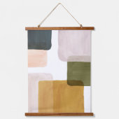Abstracte kleurenblokken hangend wandkleed (Voorkant 2)