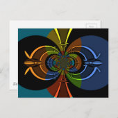 Abstracte kleurenburst art print briefkaart (Voorkant / Achterkant)