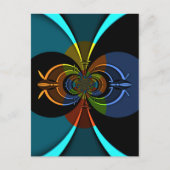 Abstracte kleurenburst art print briefkaart (Voorkant)