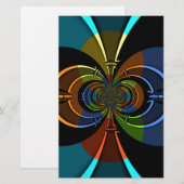 Abstracte kleurenburst art print briefpapier (Voorkant / Achterkant)