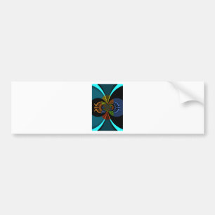 Abstracte kleurenburst art print bumpersticker