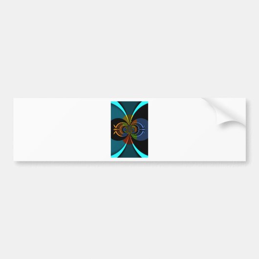 Abstracte kleurenburst art print bumpersticker (Voorkant)