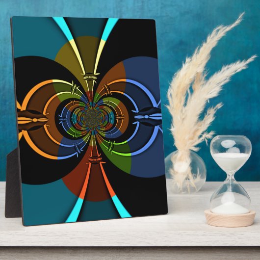 Abstracte kleurenburst art print fotoplaat (Zijkant)