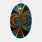 Abstracte kleurenburst art print keramisch ornament (Links)
