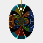 Abstracte kleurenburst art print keramisch ornament (Voorkant)