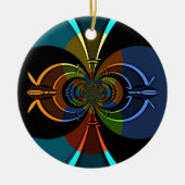Abstracte kleurenburst art print keramisch ornament (Voorkant)