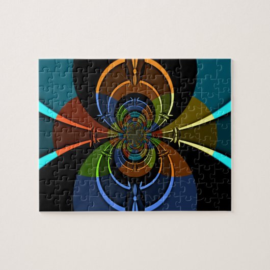 Abstracte kleurenburst art print legpuzzel (Horizontaal)