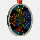 Abstracte kleurenburst art print metalen ornament (Rechts)