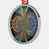 Abstracte kleurenburst art print metalen ornament (Links)