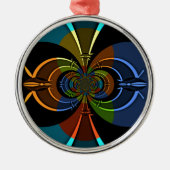 Abstracte kleurenburst art print metalen ornament (Voorkant)