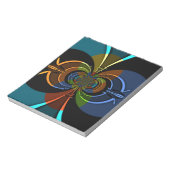 Abstracte kleurenburst art print notitieblok (Linkerzijde)