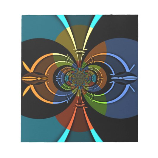 Abstracte kleurenburst art print notitieblok (Voorkant)