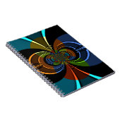 Abstracte kleurenburst art print notitieboek (Rechterzijde)