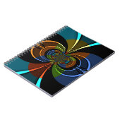 Abstracte kleurenburst art print notitieboek (Linkerzijde)