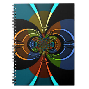 Abstracte kleurenburst art print notitieboek