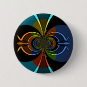 Abstracte kleurenburst art print ronde button 5,7 cm (Voorkant)