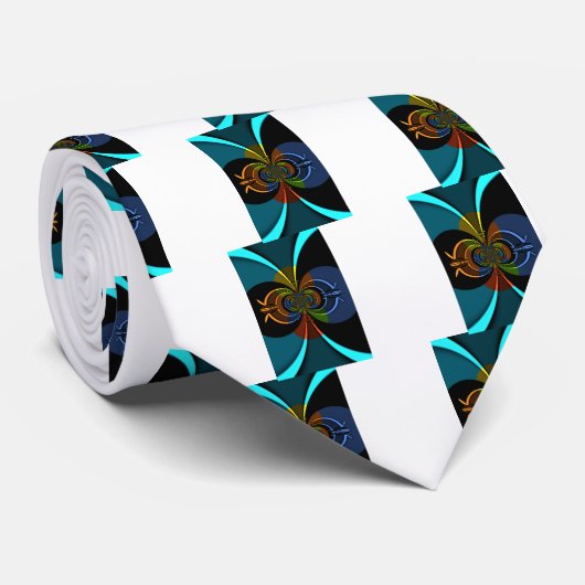 Abstracte kleurenburst art print stropdas (Opgerold)