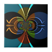 Abstracte kleurenburst art print tegeltje (Voorkant)