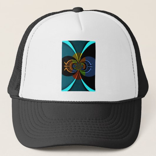 Abstracte kleurenburst art print trucker pet (Voorkant)