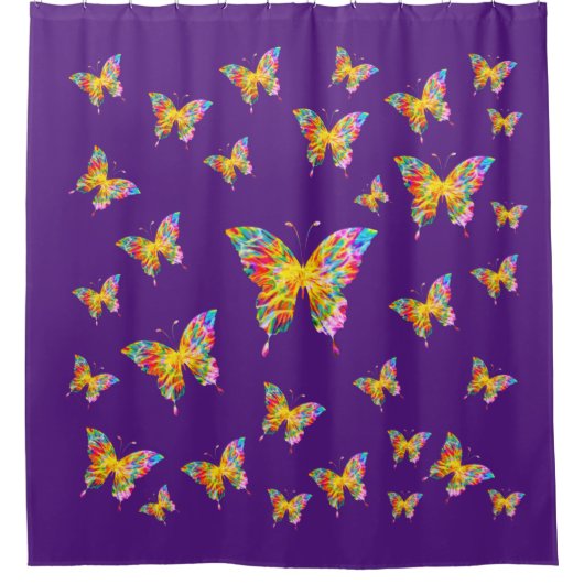 ABSTRACTE KLEURENBUTTERFLIES DOUCHEGORDIJN (Voorkant)