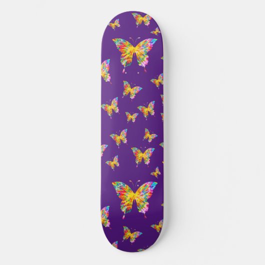 ABSTRACTE KLEURENBUTTERFLIES PERSOONLIJK SKATEBOARD (Voorkant)