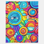 Abstracte kleurencirkels fleece deken (Voorkant)
