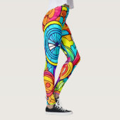 Abstracte kleurencirkels leggings (Rechts)