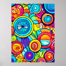 Abstracte kleurencirkels poster