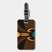 Abstracte kleurencontrastillustratie bagagelabel (Voorkant verticaal)