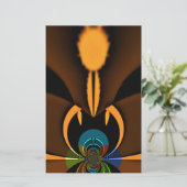 Abstracte kleurencontrastillustratie briefpapier (Staand voorkant)